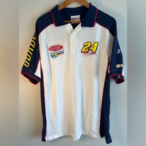 Vintage DuPont Jeff Gordon NASCAR Polo Shirt Embroidered Chase Authentics Size L